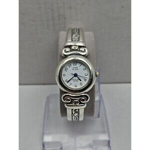 Anne Klein Sterling Bracelet Watch Swiss Quartz White Dial Womens New Battery